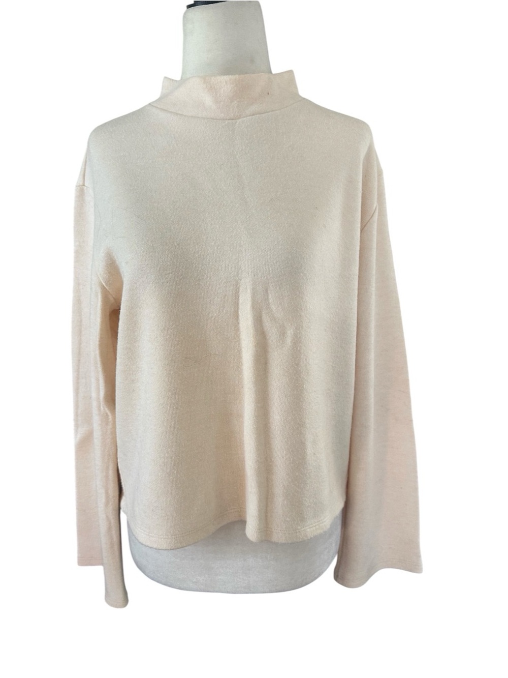 Joe Fresh Cream Mock Neck Pullover Sweater M